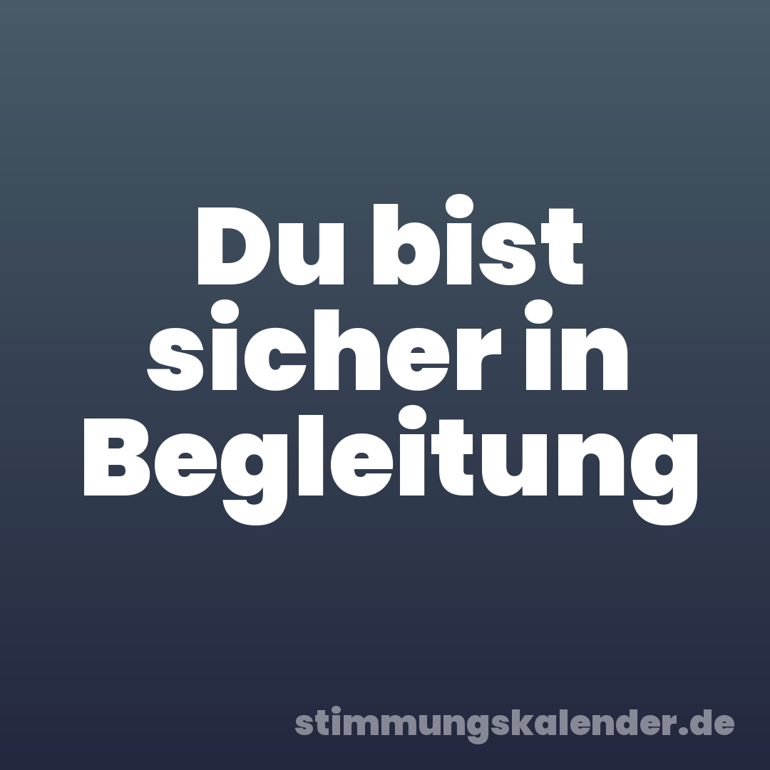 Du bist sicher in Begleitung