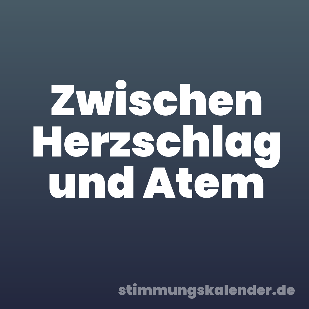 Zwischen Herzschlag und Atem