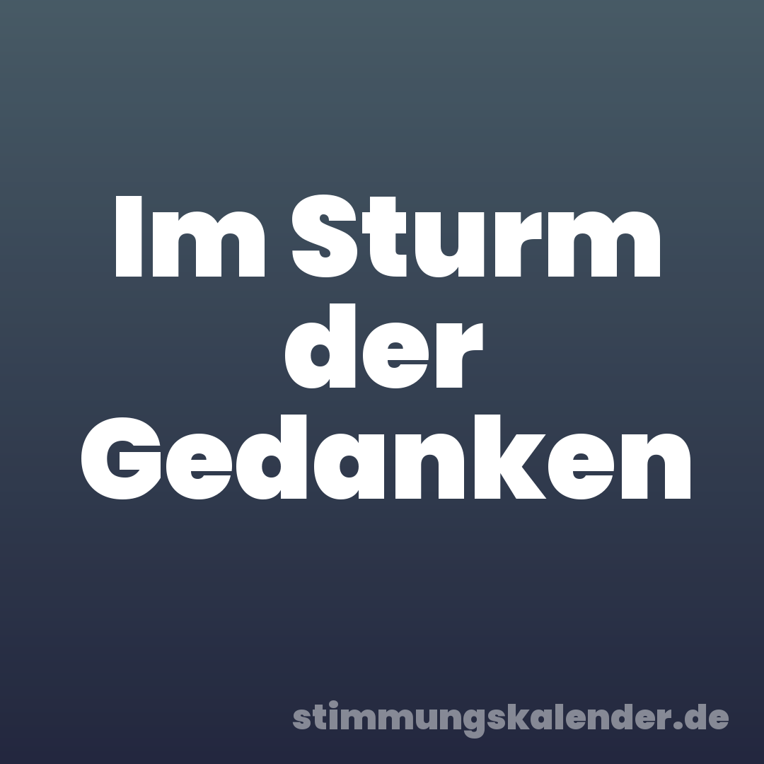 Im Sturm der Gedanken