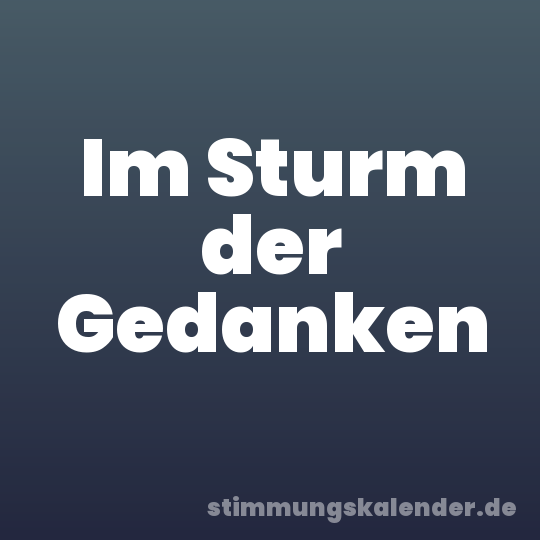Im Sturm der Gedanken