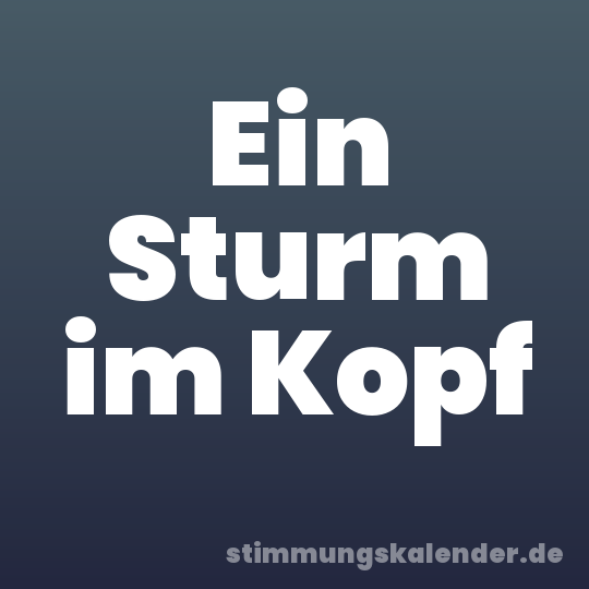 Ein Sturm im Kopf