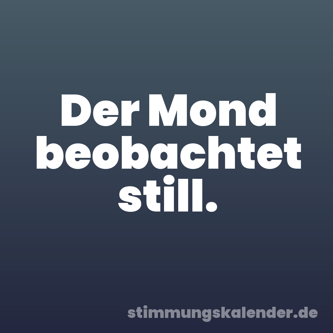 Der Mond beobachtet still.