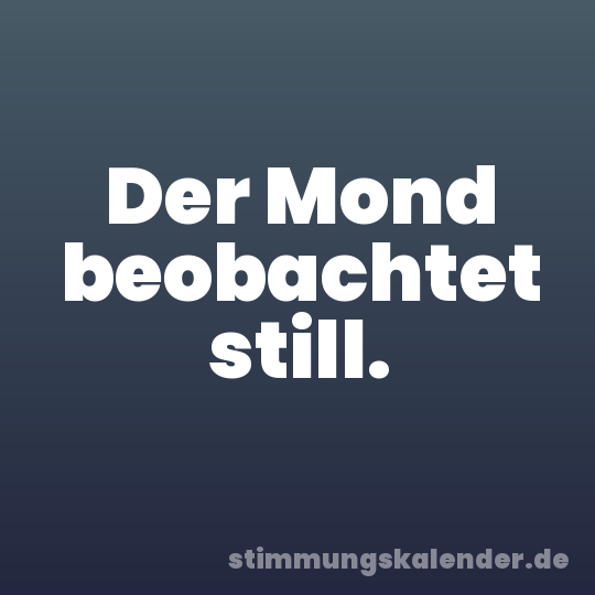 Der Mond beobachtet still.