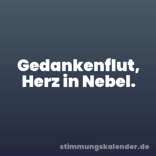 Gedankenflut, Herz in Nebel.