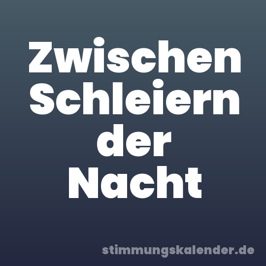 Zwischen Schleiern der Nacht