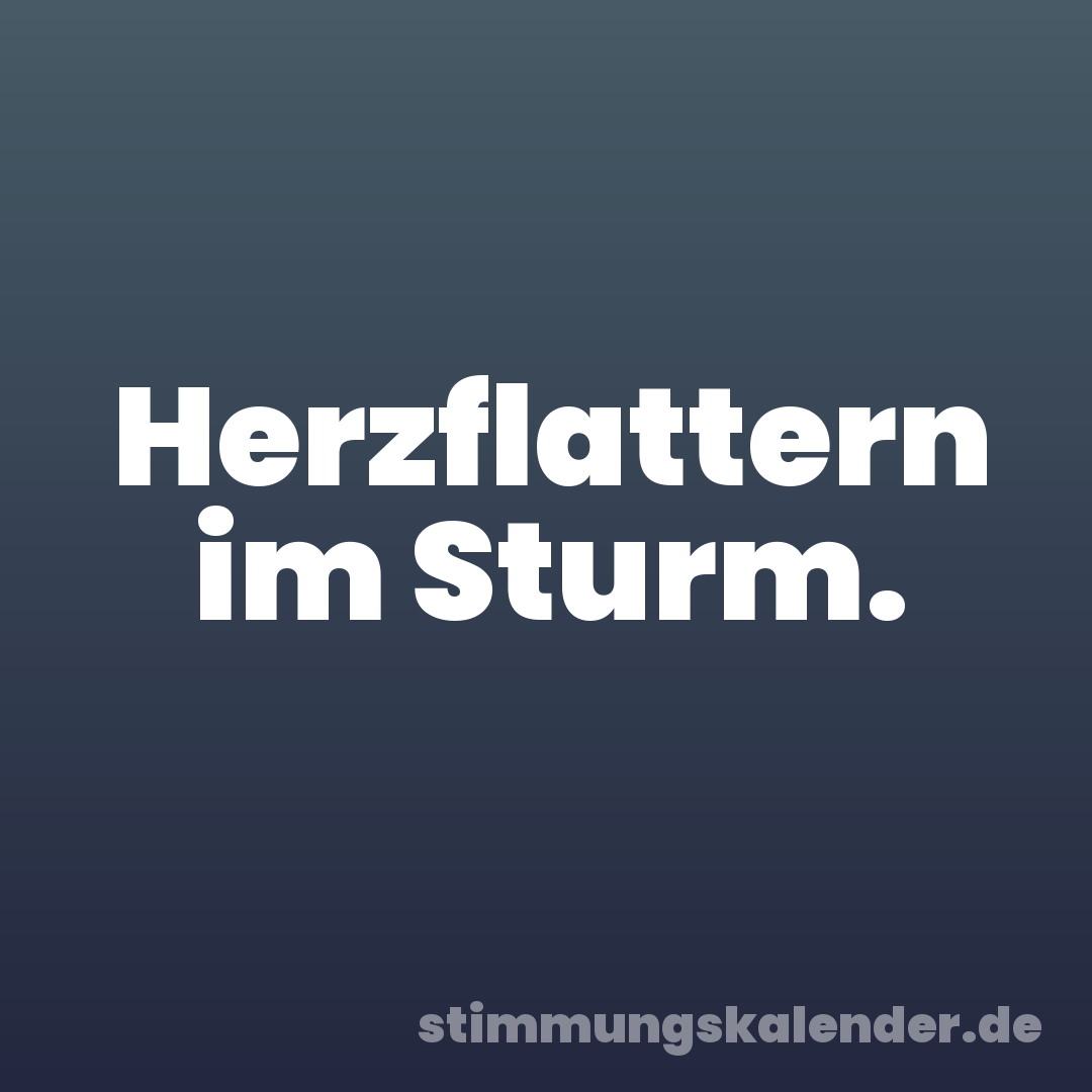 Herzflattern im Sturm.