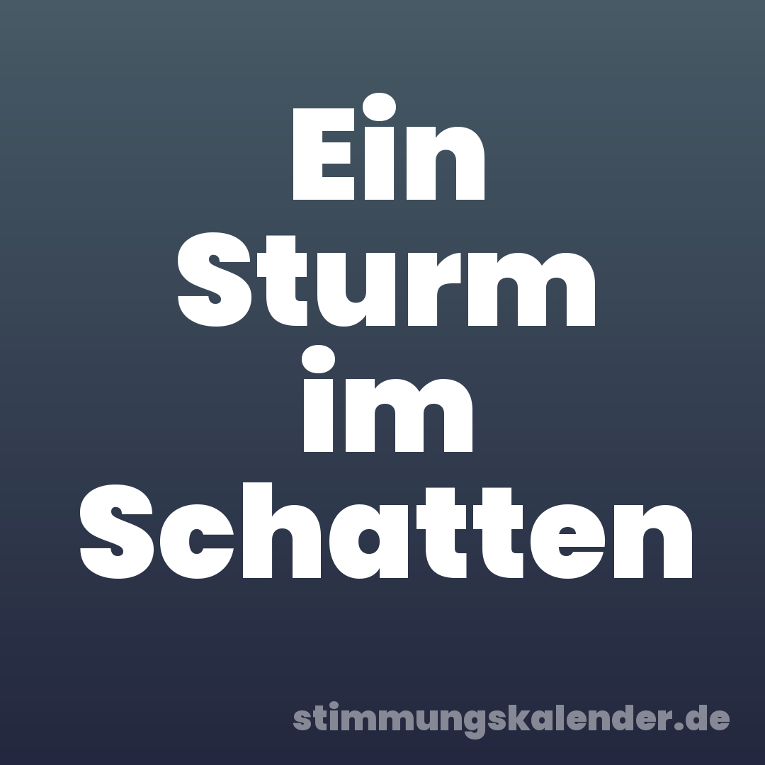 Ein Sturm im Schatten