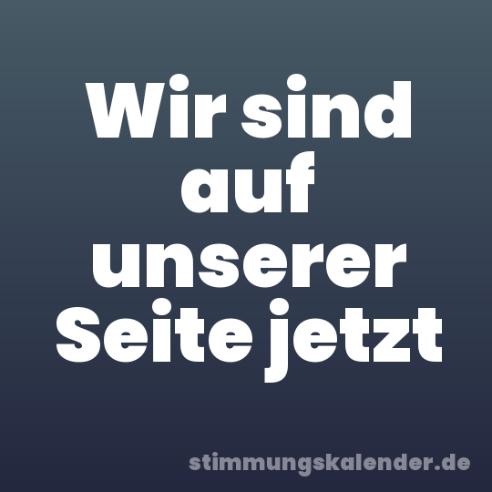 Wir sind auf unserer Seite jetzt
