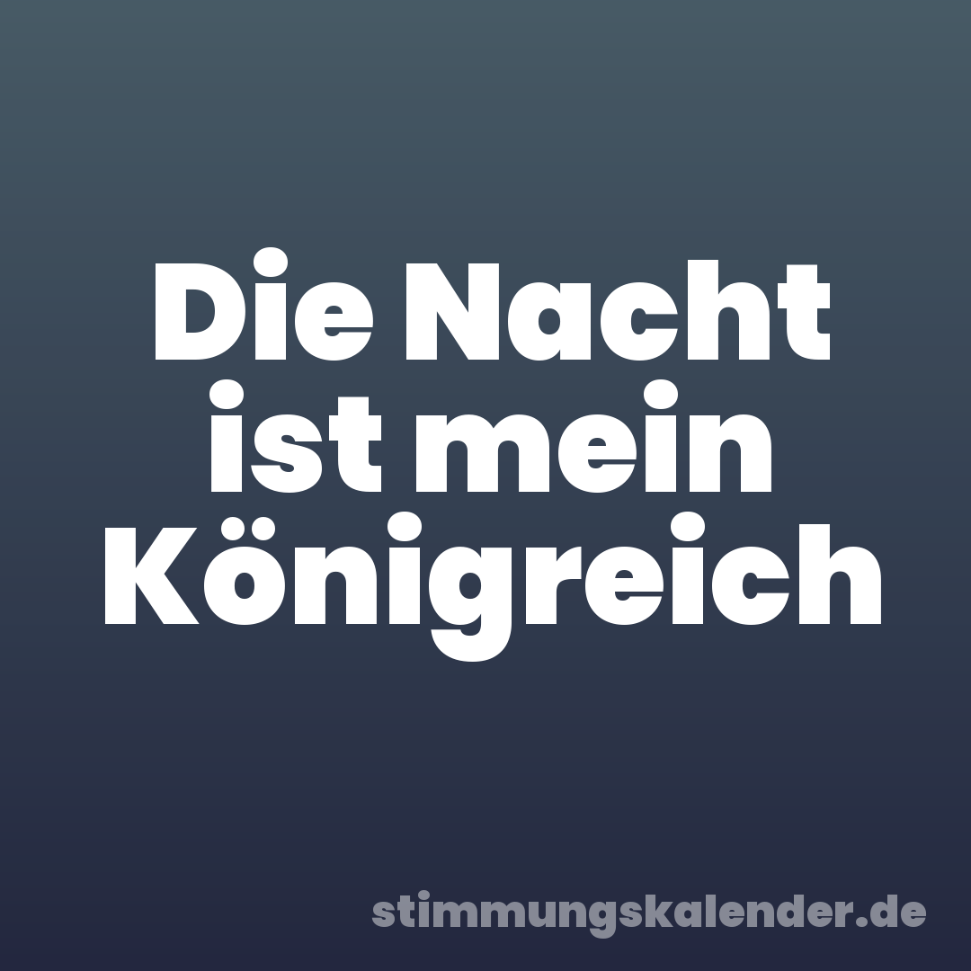Die Nacht ist mein Königreich