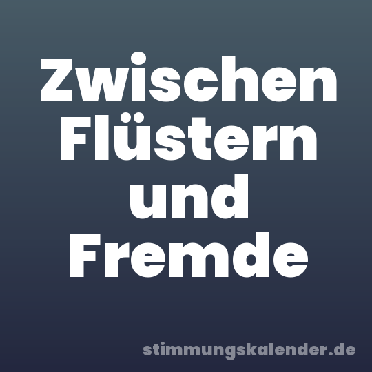 Zwischen Flüstern und Fremde