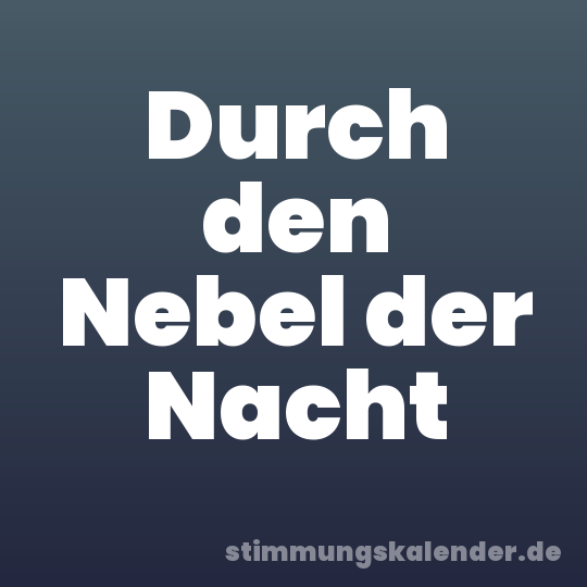 Durch den Nebel der Nacht