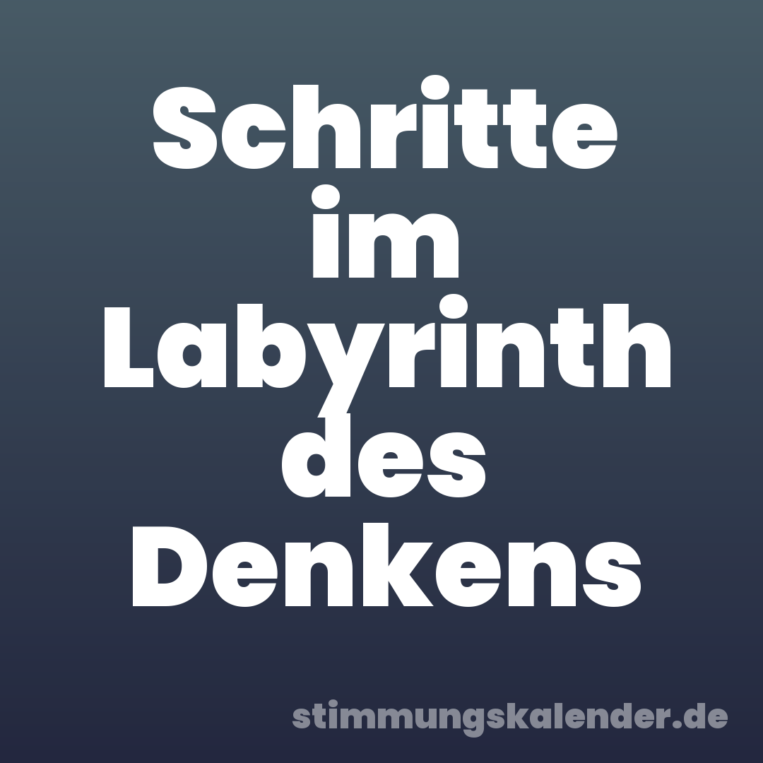 Schritte im Labyrinth des Denkens