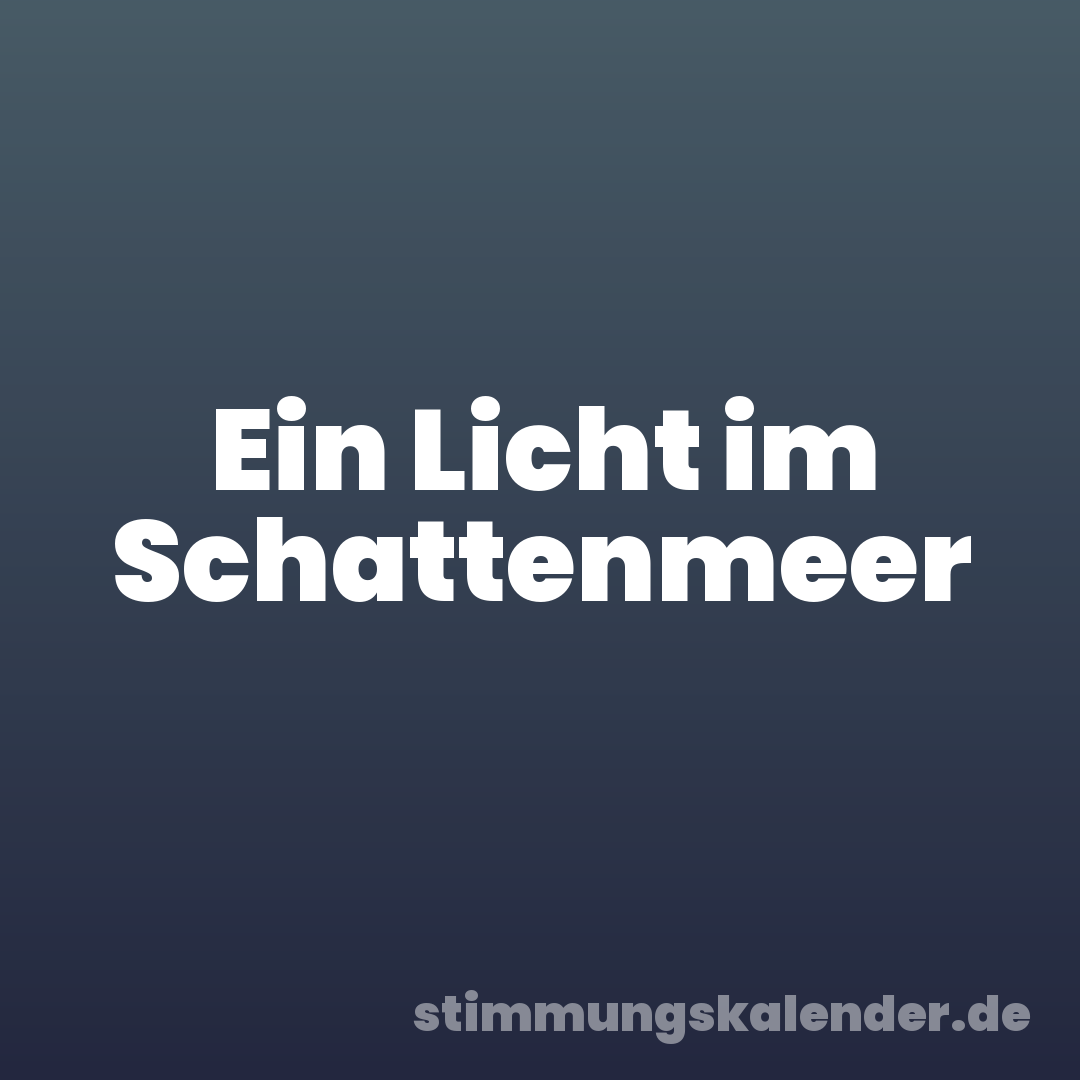 Ein Licht im Schattenmeer