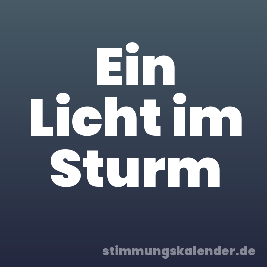Ein Licht im Sturm