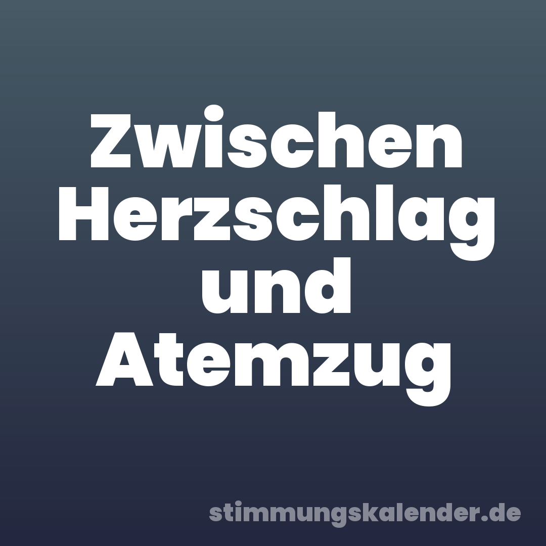 Zwischen Herzschlag und Atemzug