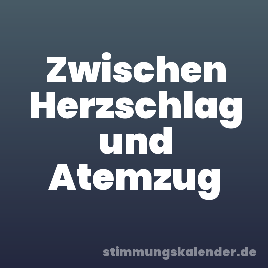 Zwischen Herzschlag und Atemzug