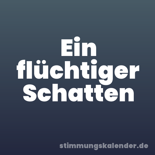 Ein flüchtiger Schatten