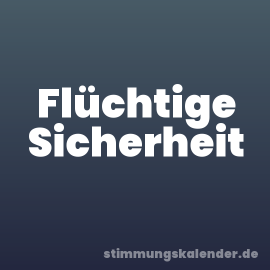 Flüchtige Sicherheit
