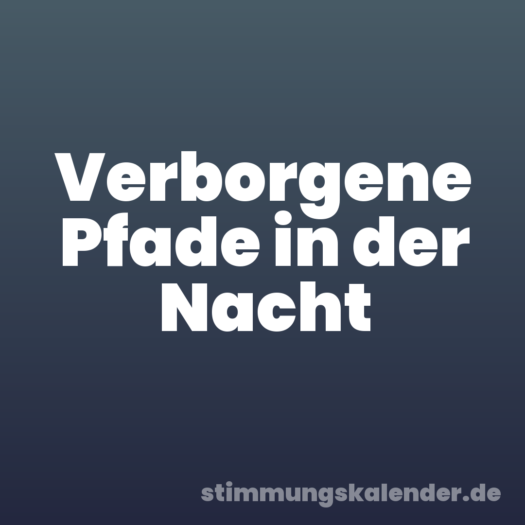 Verborgene Pfade in der Nacht