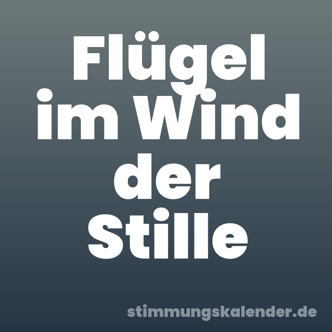 Flügel im Wind der Stille