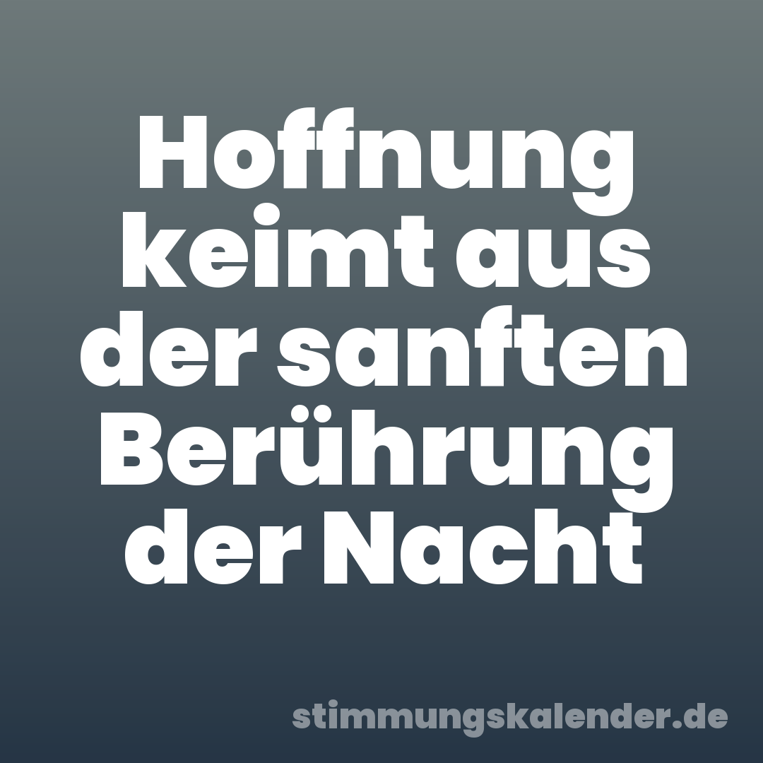 Hoffnung keimt aus der sanften Berührung der Nacht