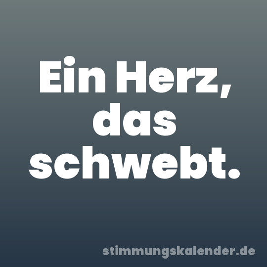 Ein Herz, das schwebt.