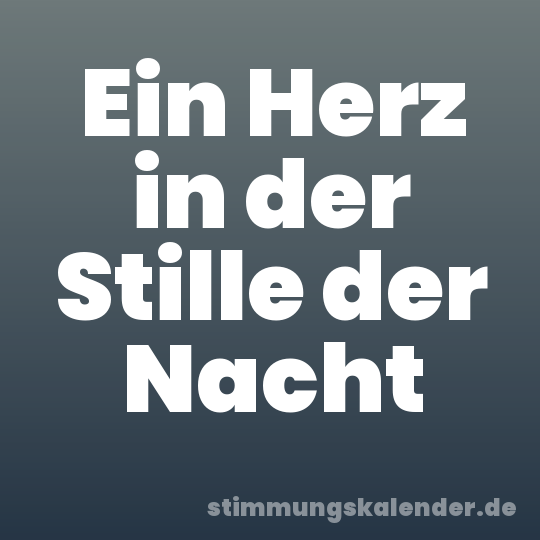Ein Herz in der Stille der Nacht