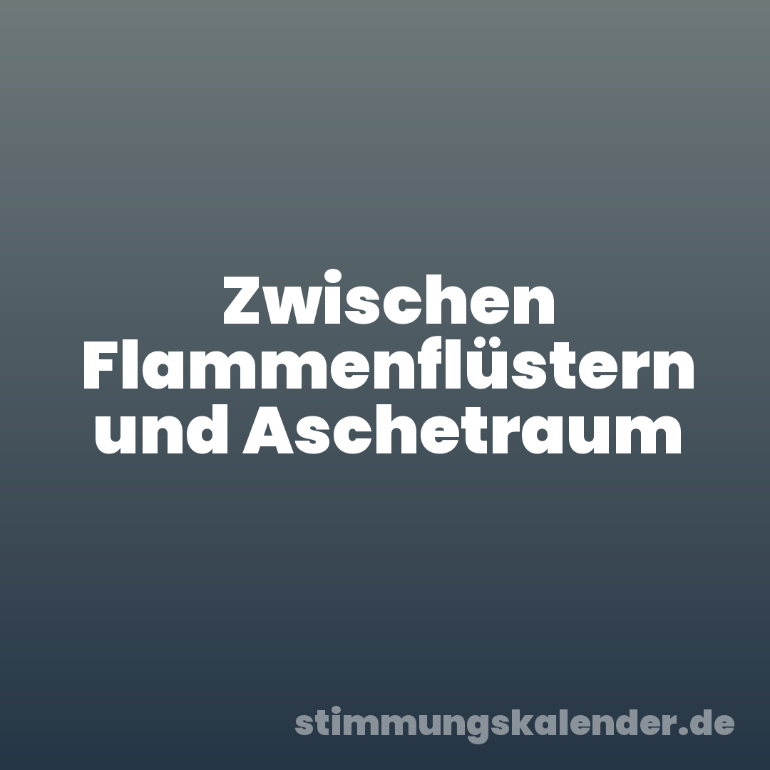 Zwischen Flammenflüstern und Aschetraum