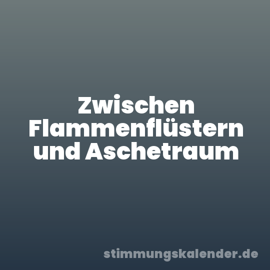 Zwischen Flammenflüstern und Aschetraum