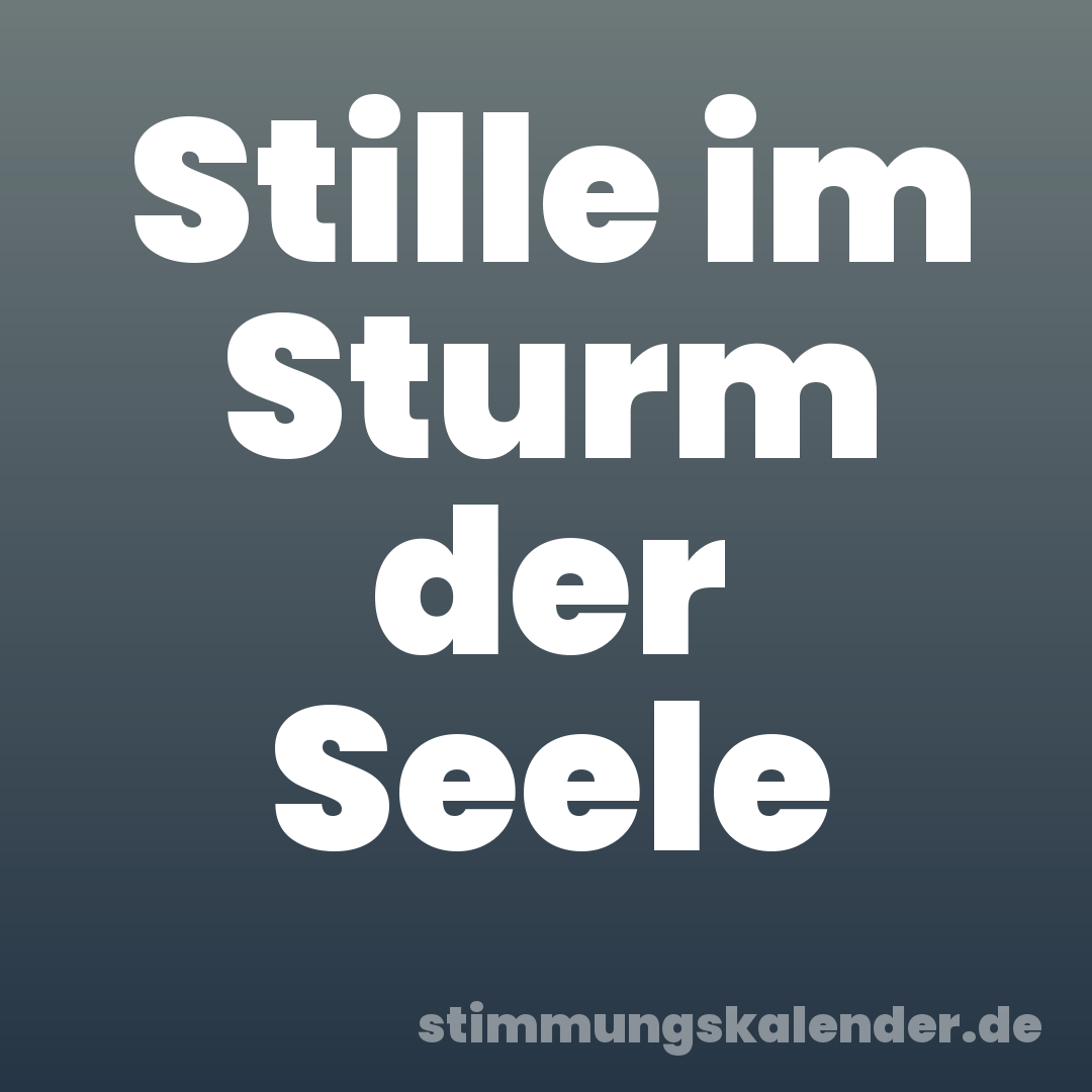 Stille im Sturm der Seele