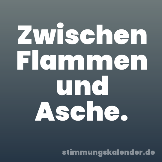 Zwischen Flammen und Asche.