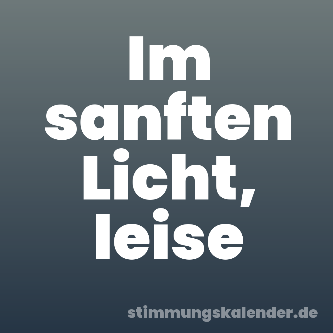 Im sanften Licht, leise