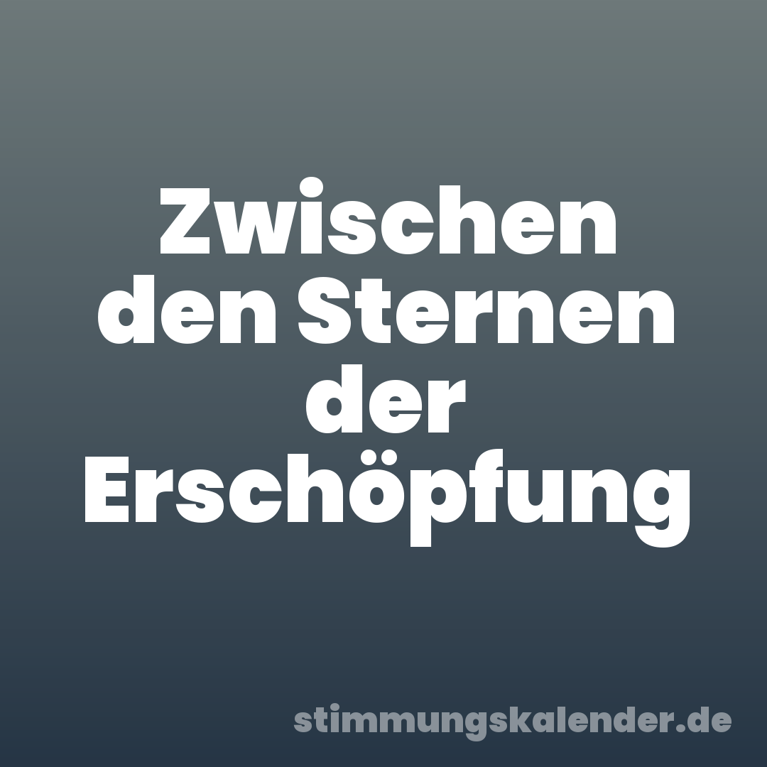 Zwischen den Sternen der Erschöpfung