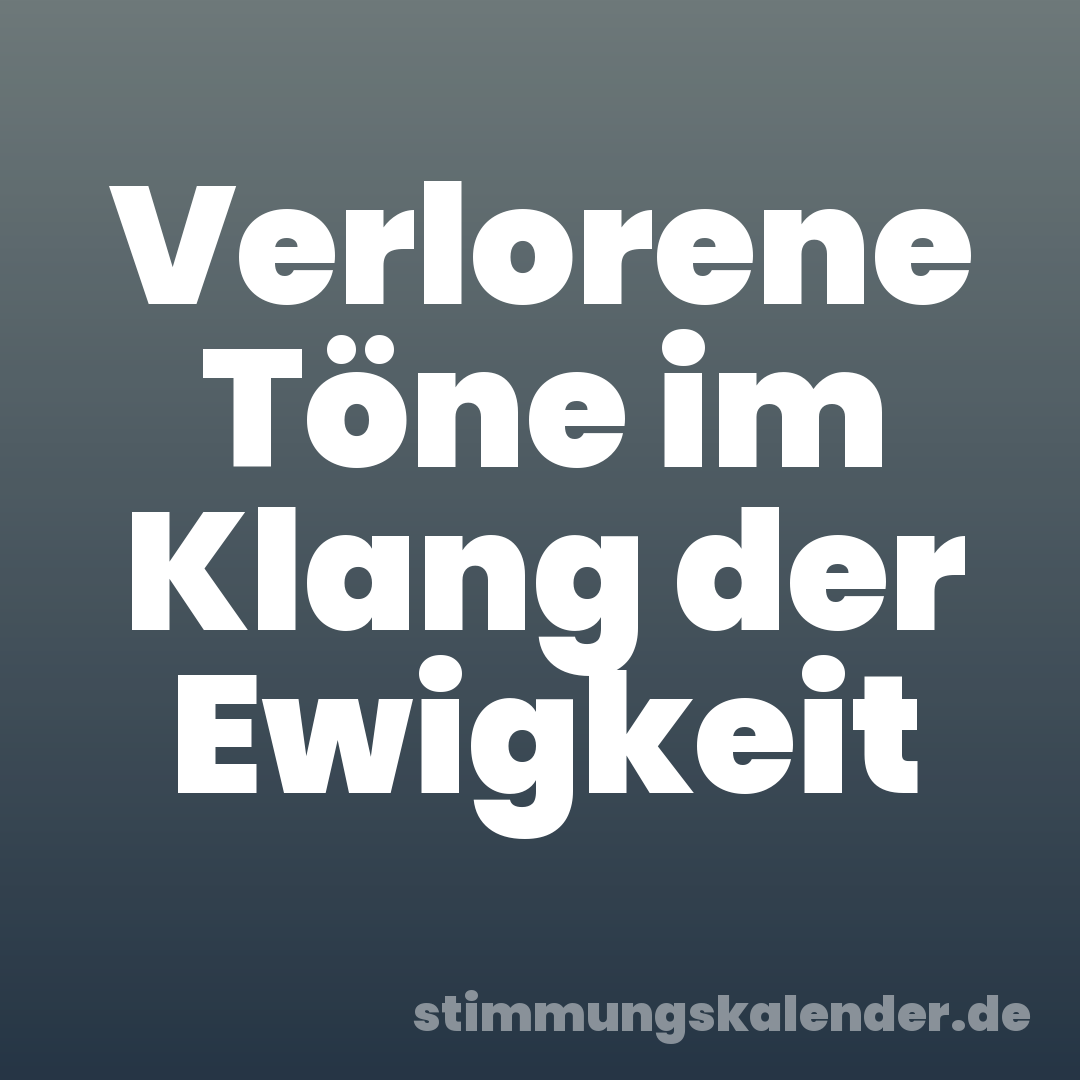 Verlorene Töne im Klang der Ewigkeit