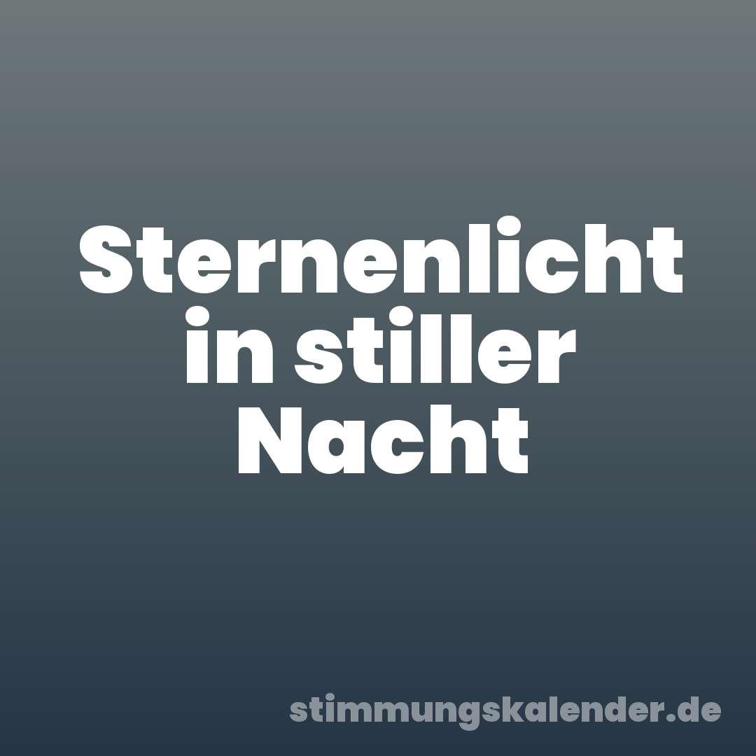 Sternenlicht in stiller Nacht