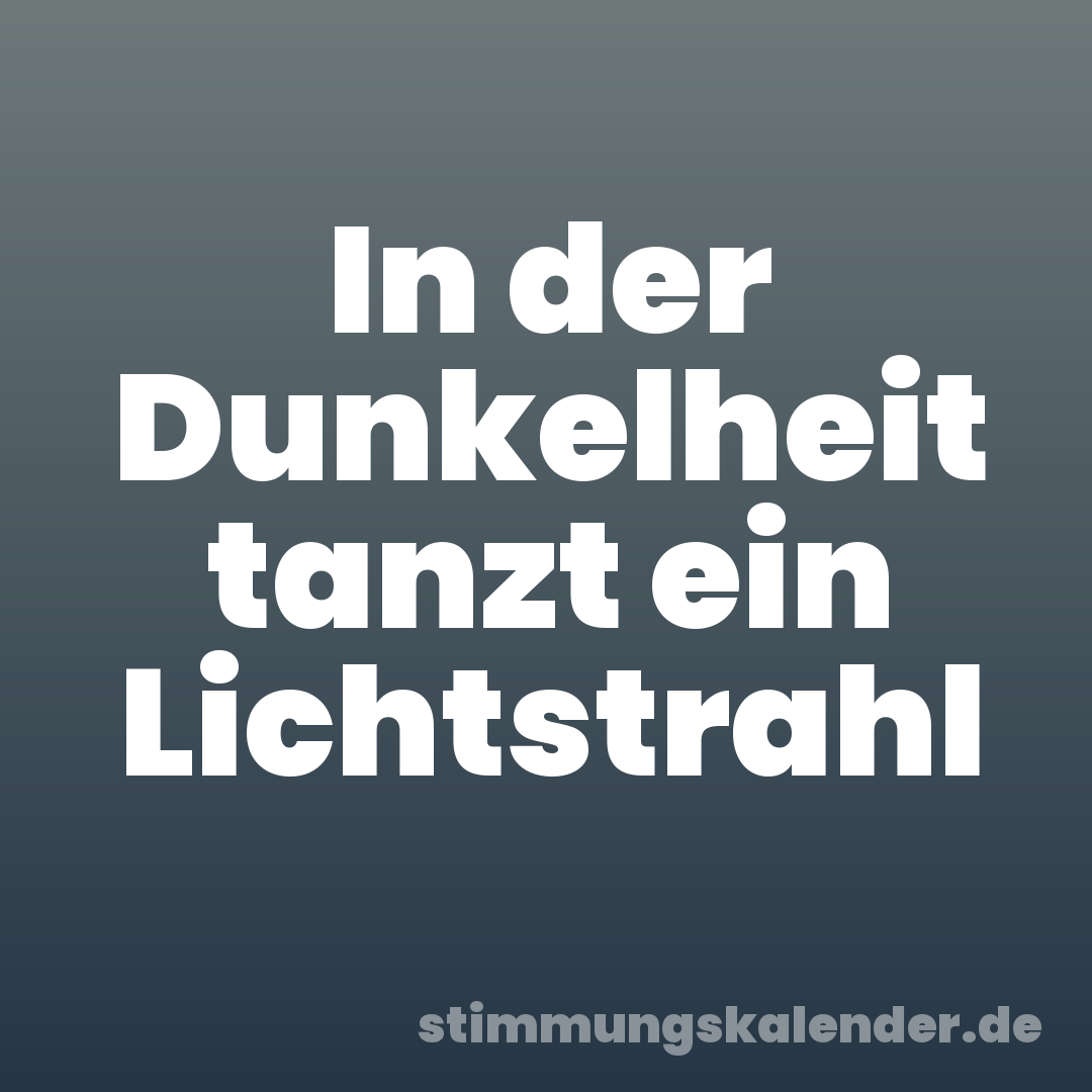 In der Dunkelheit tanzt ein Lichtstrahl