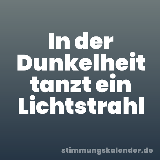 In der Dunkelheit tanzt ein Lichtstrahl