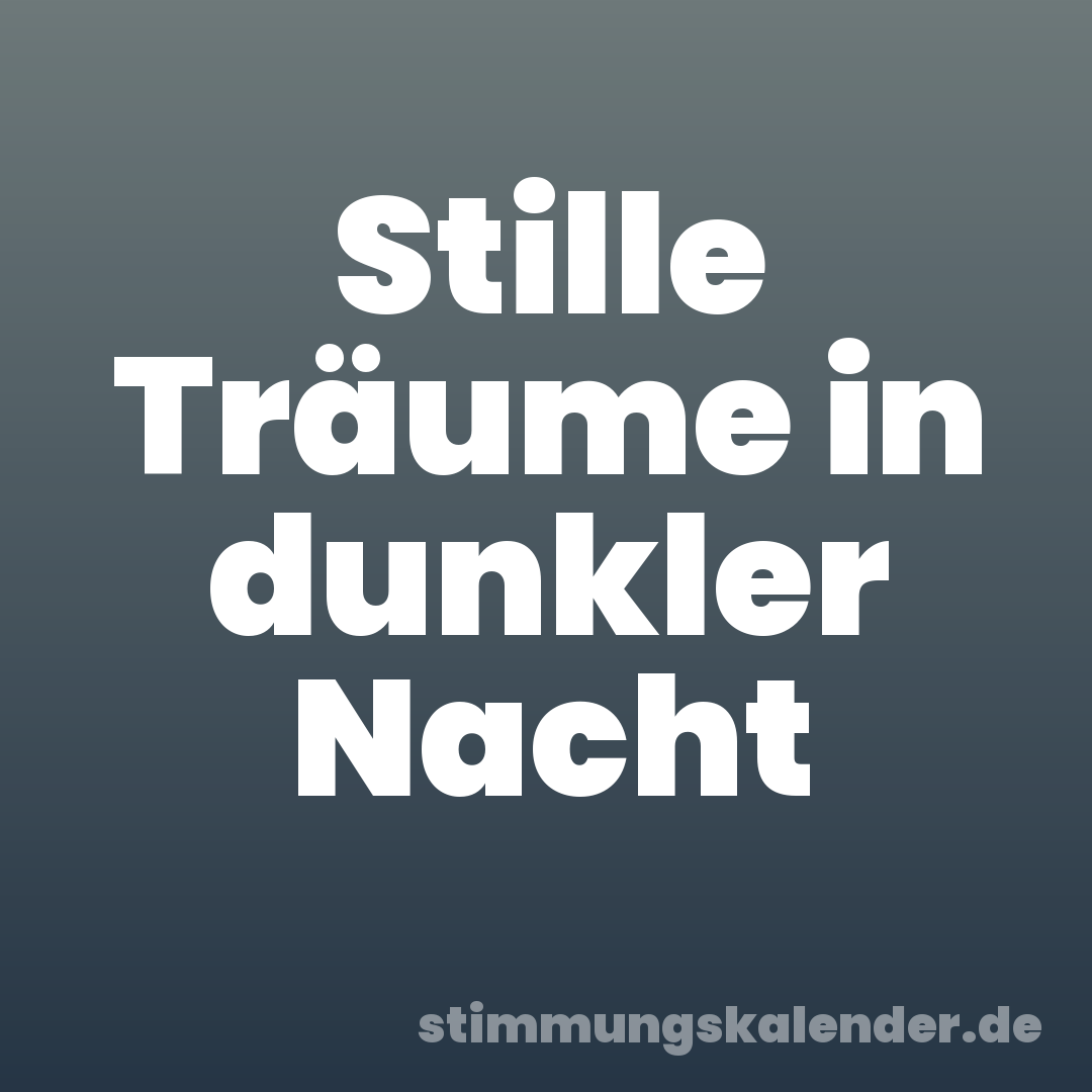 Stille Träume in dunkler Nacht