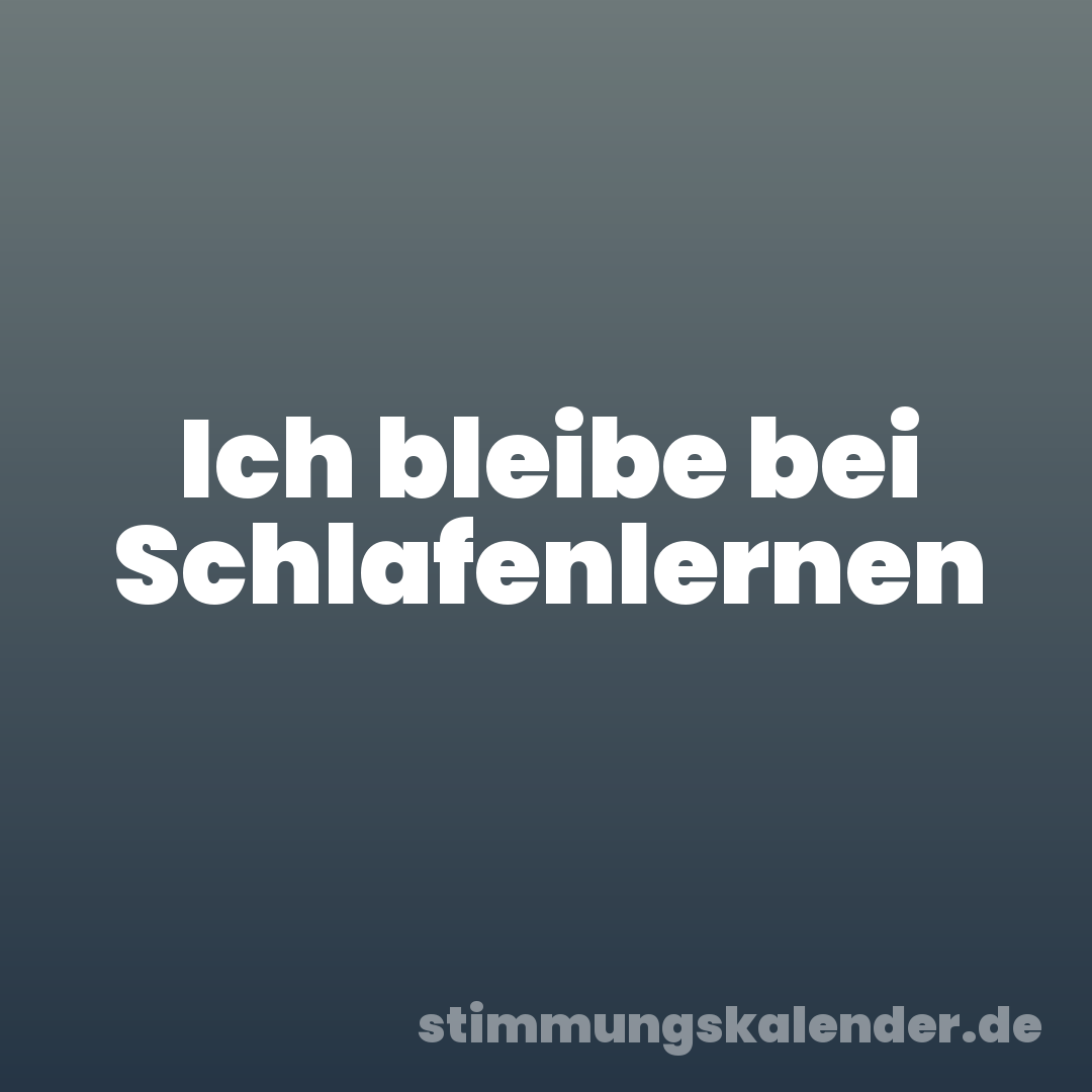 Ich bleibe bei Schlafenlernen