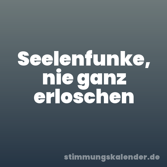 Seelenfunke, nie ganz erloschen