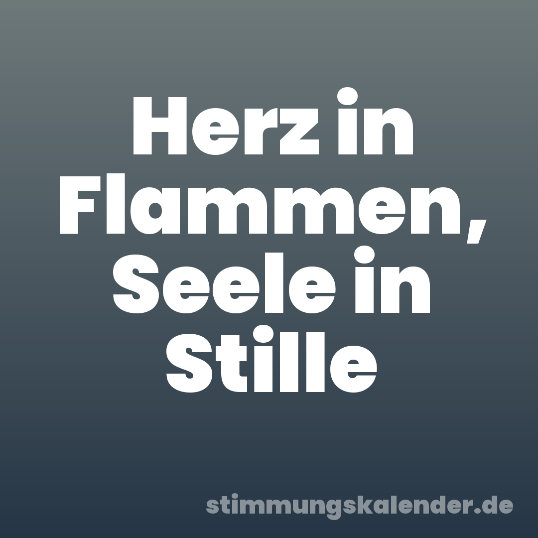 Herz in Flammen, Seele in Stille