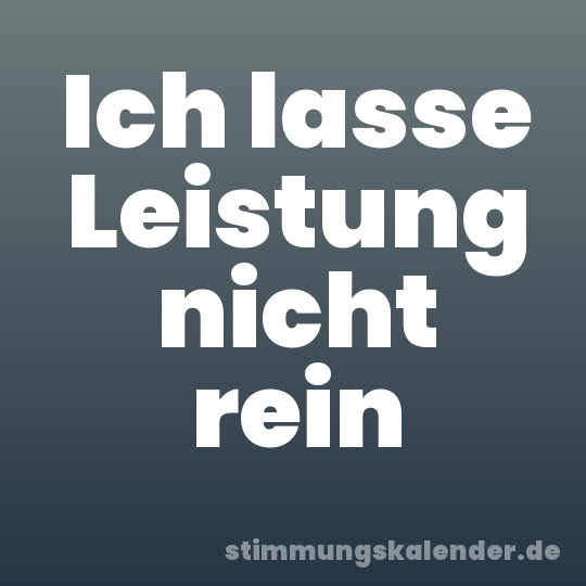 Ich lasse Leistung nicht rein