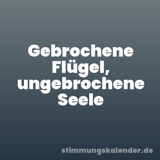 Gebrochene Flügel, ungebrochene Seele