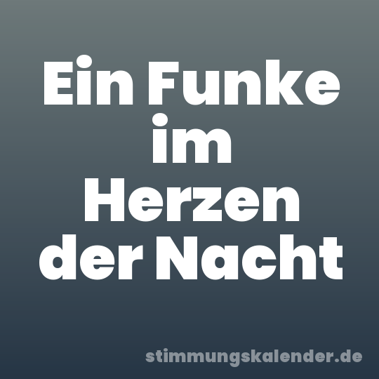 Ein Funke im Herzen der Nacht