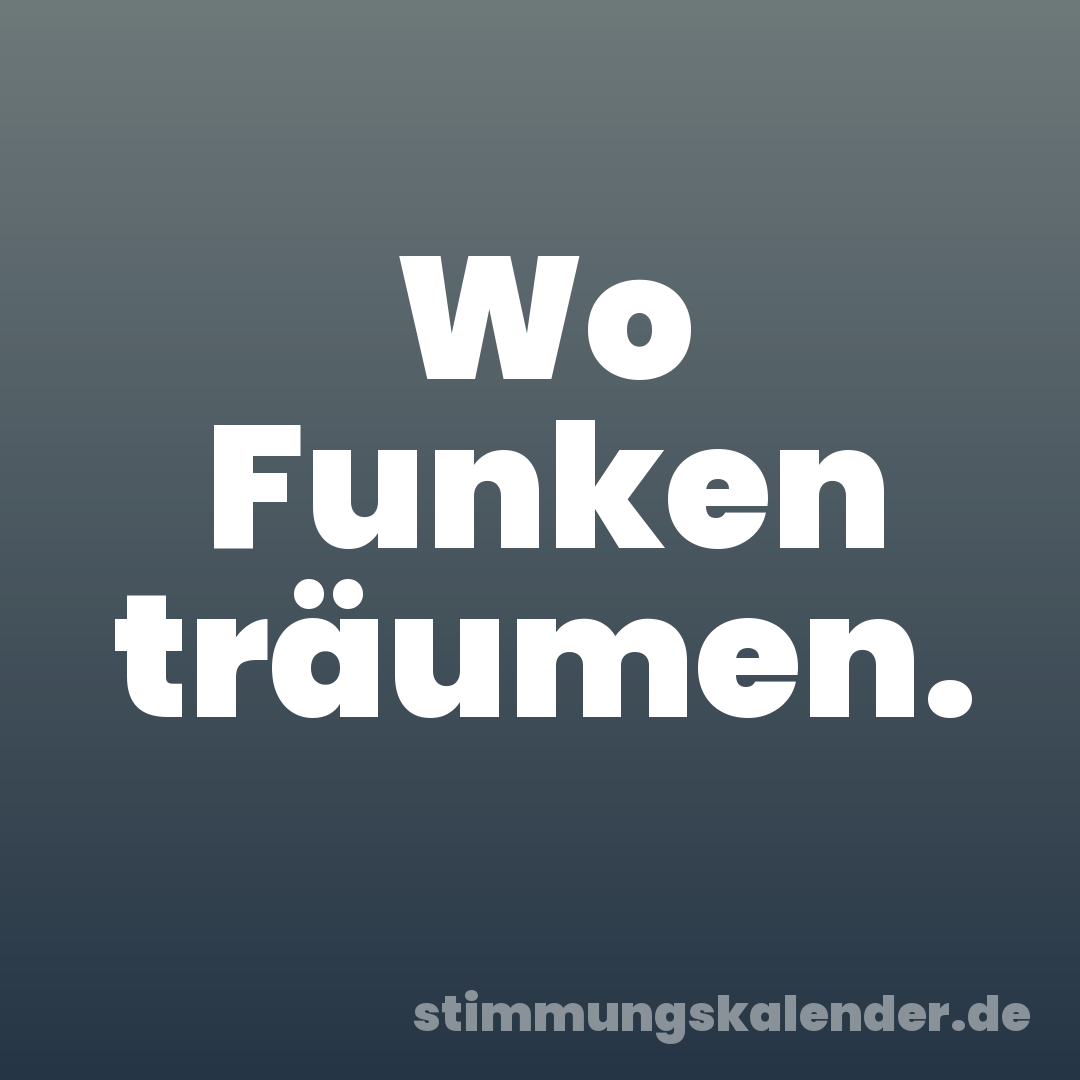 Wo Funken träumen.