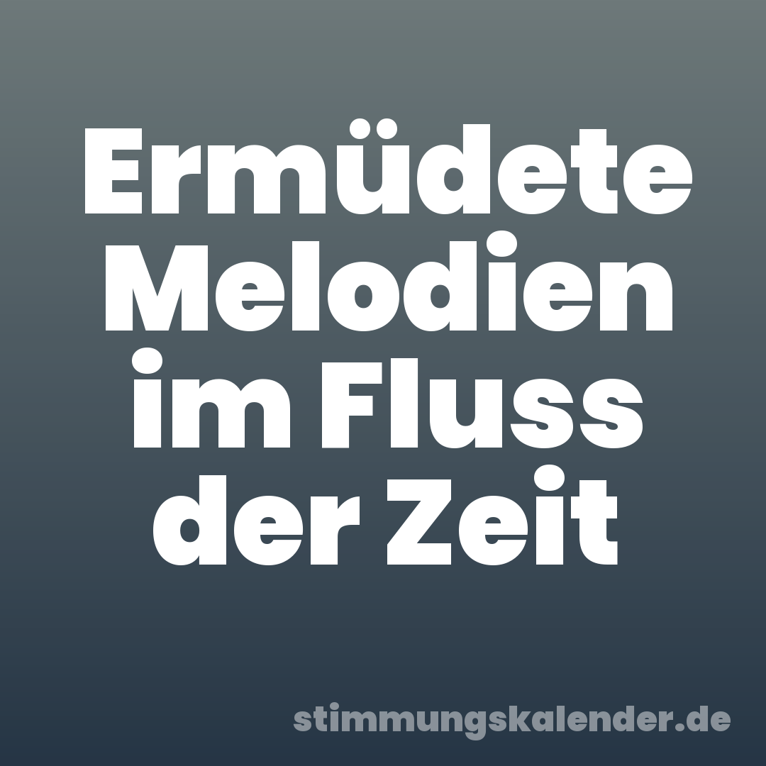 Ermüdete Melodien im Fluss der Zeit