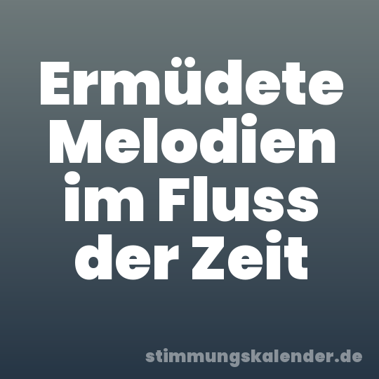 Ermüdete Melodien im Fluss der Zeit