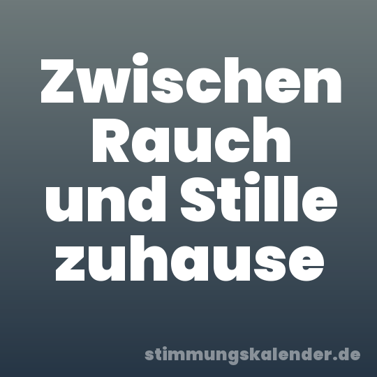 Zwischen Rauch und Stille zuhause