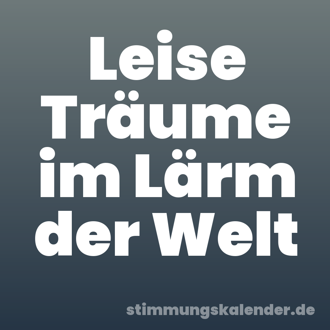 Leise Träume im Lärm der Welt