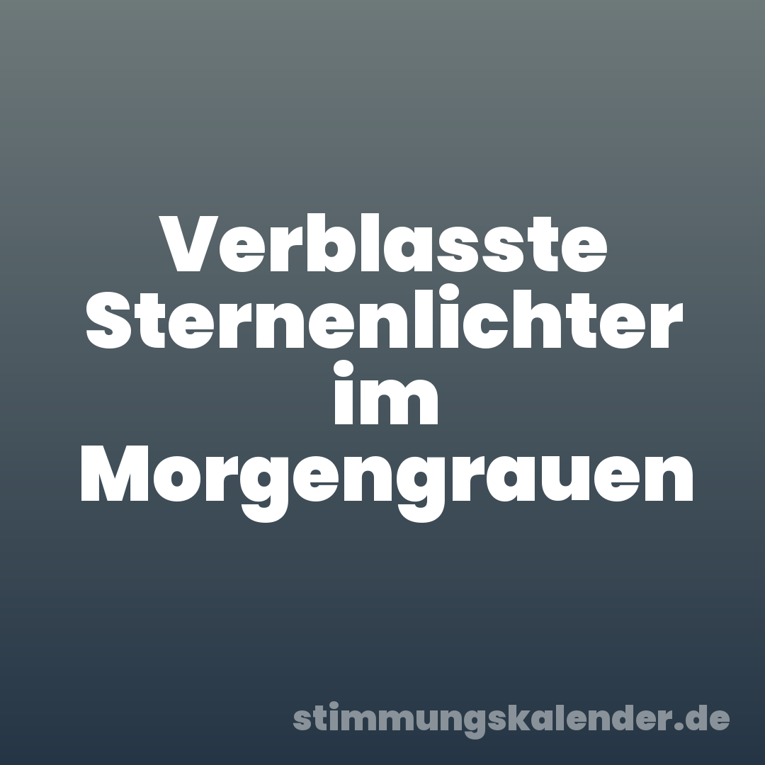 Verblasste Sternenlichter im Morgengrauen